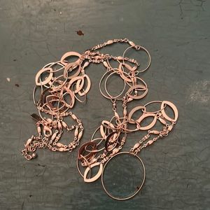 Long silver necklace